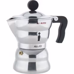 Alessi Moka, Cafetière à moka, Aluminium, Aluminium, 96 mm, 164 mm