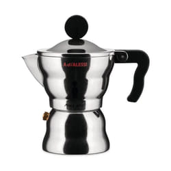 Alessi AAM33/6 - Cafetière à expresso de Design, corps de Aluminium, poignée et bouton de Résine thermoplastique, 6 tasses