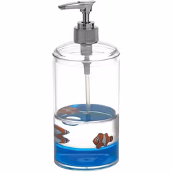 Distributeur de savon avec motif enfantin couleur claire avec bleu, motif Nemo matériau : thermoplastique diamètre de la cuve ...