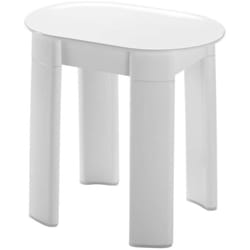 Aqualine Accessoires - Tabouret de salle de bains Tetra, 42x41x27 cm, blanc 2872