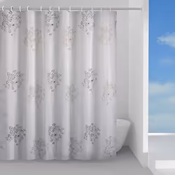 Rideau de douche Gedy TTE 1322 2430 - Blanc - Fibre synthétique - 240 x 200 cm