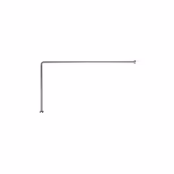 Dimensions : la taille de la tringle à rideau de douche d'angle est de 2,2 x 85 x 80 cm et pèse 0,3 kg. Les longueurs des tub ...