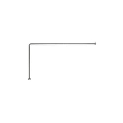 Gedy - cadre de rideau de douche d'angle chromé. dimensions : 80 x 170 cm. longueur des tuyaux rétractables. convient aux rideaux