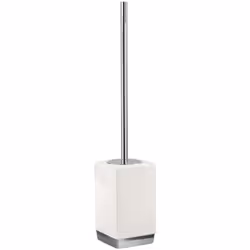 Brosse de toilette Lucy couleur : blanc/chrome matériau : céramique largeur : 97 mm hauteur : 470 mm profondeur : 97 mm insta ...