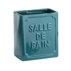 Porte-brosse à dents en céramique bleue Vivienne Gedy