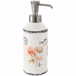 Distributeur de savon CLOTHILDE couleur : blanc matériau : céramique largeur : 72 mm hauteur : 200 mm profondeur : 72 mm volu ...