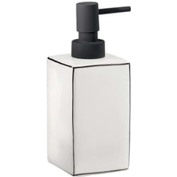 Sapho Accessoires de salle de bains Gedy Distributeur de savon Lucrezia, blanc/noir LC80
