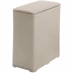 Panier à linge Ambrogio, avec couvercle couleur : blanc matériau : thermoplastique dimensions 500 × 550 × 280 mm forme : carr ...