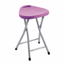 TABURETE Plegable para gran libertad en el baño, con patas metálicas y asiento en plástico de 5 posibles colores. Medidas 30x ...