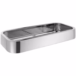 Étagère pour douche couleur chrome dimensions 241 × 30 × 110 mm installation par perçage au mur Avec la collection d’accessoi ...