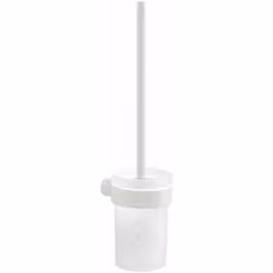 Brosse de toilette avec support à suspendre finition de la poignée : blanc mat Matériau du manche en Cromall® (matériau en al ...