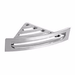 Etagère d'angle avec pare-chute couleur : chrome matériau : plastique ABS dimensions : 230 × 75 × 230 mm installation : par p ...