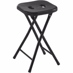Tabouret de salle de bains couleur : noir matériau : acier/plastique dimensions : 260 × 455 × 260 mm forme : rectangulaire