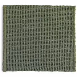 Alfombra 50X50 CM Verde de la serie KNOT fabricado por Gedy en Italia. Acabado color verde. Fabricado en algodón,poliester. 4 ...