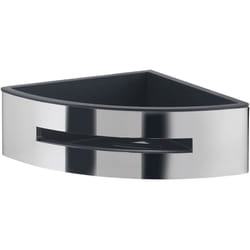 Gedy - poseidon porte-douche d'angle en acier, finitions chromées et noires, dimensions 7,2 x 24 x 12,3 cm et poids 0,815 kg