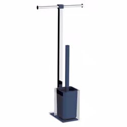 Columna De Pie Cromo-Azul Petroleo de la serie RAINBOW fabricado por Gedy en Italia. Acabado color cromo-azul petroleo. Fabri ...