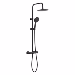 Columna De Ducha con grifo monomando manual de la serie STAR PLUS fabricado por Gedy en Italia . Acabado color negro mate . F ...