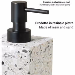 Dosificador de la serie ZOE fabricado por Gedy . Características: Capacidad de 250ml. Válvula plástica negra Medidas: 7 x 16, ...