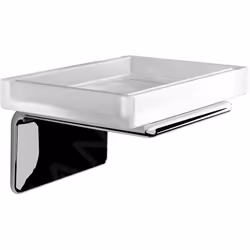 Porte-savon couleur du support : chrome porte-savon en verre mat support laiton dimensions : 114 × 64 × 95 mm forme : carrée  ...