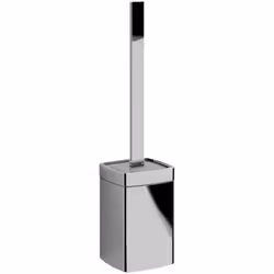 Brosse de WC couleur : chrome matériau : laiton dimensions : 395 × 96 × 96 mm forme : carrée à poser