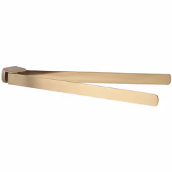 Double porte-serviettes pivotant couleur : or mat finition de surface PVD dimensions 46 x 36 x 359 mm installation : par perç ...