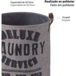 Gedy - 10380800300 vintage Cesto de Ropa Gris - ref: 10380800300