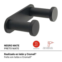 Gedy - A2261400000 canarie Percha Negro Mate - ref: A2261400000