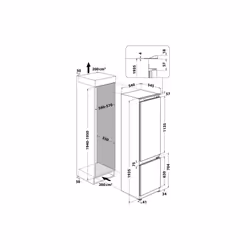 Whirlpool ART 9811 SF2 réfrigérateur-congélateur Intégré 306 L E Blanc