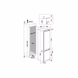 Whirlpool WHC20 T352 réfrigérateur-congélateur Intégré 280 L E Blanc - Vue supplémentaire 12