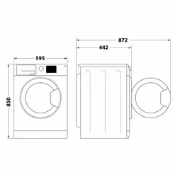 Whirlpool WSB 725 K IT Lave-linge Frontal 7 kg 1200 tr/min Blanc - Vue supplémentaire 5