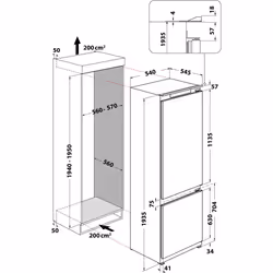 Whirlpool Réfrigérateur congélateur encastrable - WHC20D011B1 FR - Vue supplémentaire 8