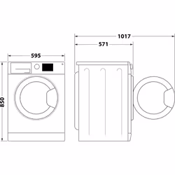 Whirlpool - Lave-linge hublot posable 7kg, FreshCare - FFS7469WFR - Vue supplémentaire 7