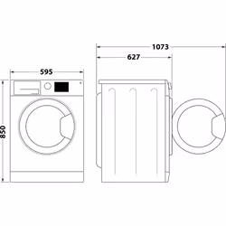 Whirlpool FFB R849 BSV IT Lave-linge Frontal 9 kg 1351 tr/min Blanc - Vue supplémentaire 4