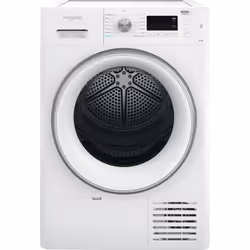 Whirlpool - Sèche-linge posable - 6ème Sens - FFTM1182WSFRR, Pose libre, Charge avant, Pompe à chaleur, Blanc, Rotatif, Gauch ...