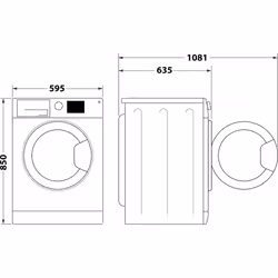 Whirlpool FFB 1148 BSV IT Lave-linge Frontal 11 kg 1400 tr/min Blanc - Vue supplémentaire 7
