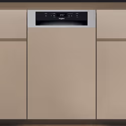 Whirlpool Lave-vaisselle semi-encastrable - WH6PC11BS7A0, Semi-intégré, Compact (45 cm), Acier inoxydable, 1,3 m, 1,55 m, 1,5 ...