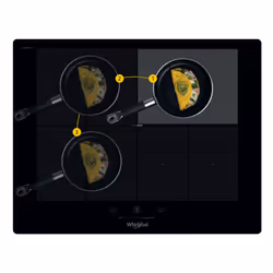 Whirlpool SMP 658C/NE/IXL, Noir, Intégré, Plaque avec zone à induction, 8 zone(s), 8 zone(s), Tactile