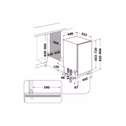 Whirlpool WSIO 3T223 PCE X Lave-vaisselle Entièrement intégré 10 couverts E - Vue supplémentaire 4