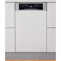 Whirlpool WSBO 3O34 PF X, Semi-intégré, Compact (45 cm), Noir, plus bas, haut, Panier, 10 couverts