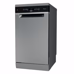 Whirlpool WSFO 3T223 PC X, Pose libre, Compact (45 cm), Acier inoxydable, Noir, Boutons, 1,3 m