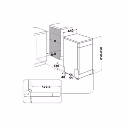 Whirlpool WSFO 3T223 PC X Pose libre 10 couverts E - Vue supplémentaire 4