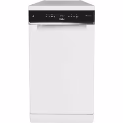 Whirlpool WSFO 3O34 PF, Pose libre, Compact (45 cm), Blanc, Noir, Boutons, 1,5 m