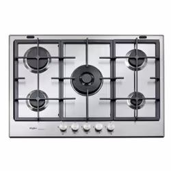 Whirlpool GMR 7522/IXL, Acier inoxydable, Intégré, 73 cm, Gaz, Acier inoxydable, 5 zone(s)
