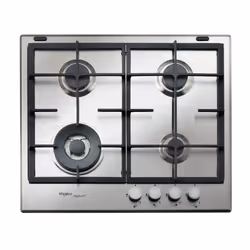 Whirlpool GMR 6422/IXL, Acier inoxydable, Intégré, 59 cm, Gaz, Acier inoxydable, 4 zone(s)