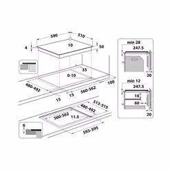 Whirlpool WL B8160 NE Noir Intégré 59 cm Plaque avec zone à induction 4 zone(s) - Vue supplémentaire 12