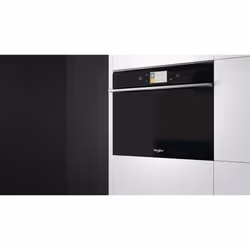 Whirlpool W11MS180 Petite Noir, Acier inoxydable Tactile