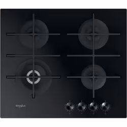 Whirlpool GOWL 628/NB, Noir, Intégré, 59 cm, Gaz, Verre, 4 zone(s)