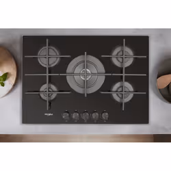 Whirlpool GOWL 728/NB plaque Noir Intégré Gaz 5 zone(s) - Vue supplémentaire 5