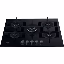Whirlpool GOWL 758/NB FR plaque Noir Intégré 75 cm Gaz 5 zone(s)