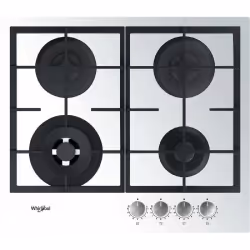Whirlpool AKTL629/WH, Blanc, Intégré, 59 cm, Gaz, Verre, 4 zone(s)